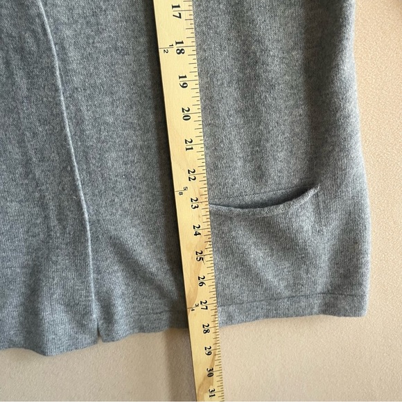 Maglificio Musetti GrayMade in Italy Cashmere Silk Wool Blend Cardigan in 5 or L - Picture 15 of 16